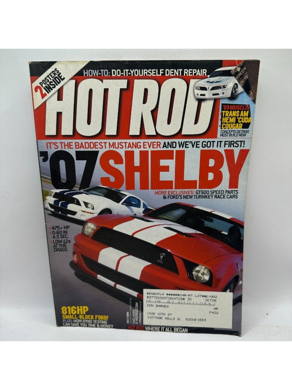 Hot Rod Magazine July 2006 07 Shelby Mustang Special Edition Cars Issue